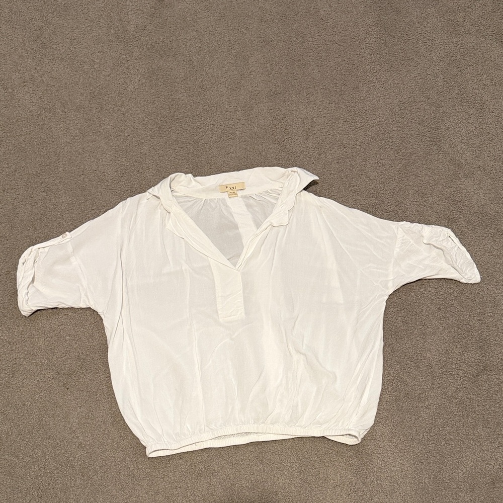 Forever 21 Cream Blouse size medium